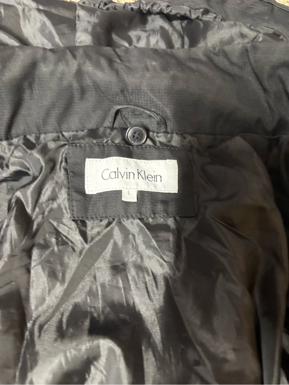 CALVIN KLEIN MEN'S LARGE 3 IN 1 BLACK COAT JACKET HOOD WATER RESISTANT